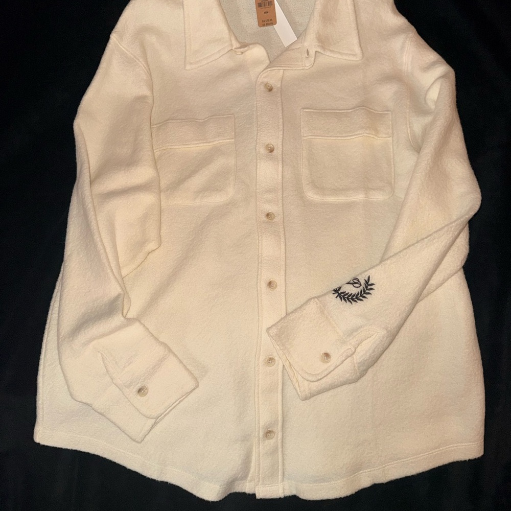 PINK Victoria's Secret Cream Button-Up Shirt